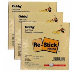 Oddy Multicolour Self sticky Notes 3 x 3 Inch, 100 Sheets